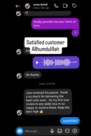 Satisfied Customer Alhumdulillah
